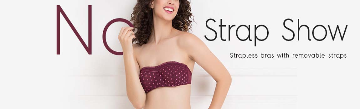 Strapless Bras-Buy Strapless-bra-Printed-Plain-Underwire-Padded