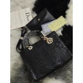 Seasons Black Women Crocodile Leather Bag