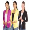 Pack Of 3 Multi Color Shrugs  
