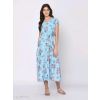 Seasons Blue Floral Women's Western Dresses