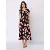 Seasons Floral Printed Black Western Dresses