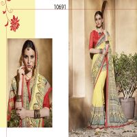 Viva N Diva Yellow Colored Silk Printed Saree