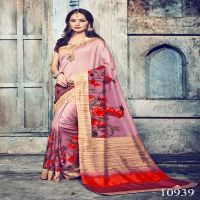 Viva N Diva Dusty Pink Colored Bhagalpuri Silk Printed Saree