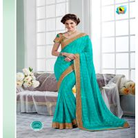 Sayna 2 Turquoise New Fancy Georgette Saree 