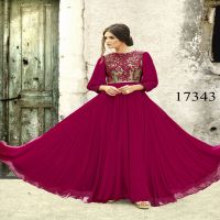 Viva N Diva Pink Colored Pure Georgette Gown.