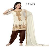 Viva N Diva Cream Colored Georgette Suit.