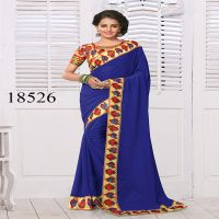 Viva N Diva Blue Colored Georgette Saree.