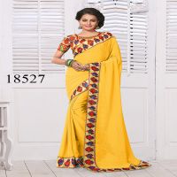 Viva N Diva Yellow Colored Georgette Saree.