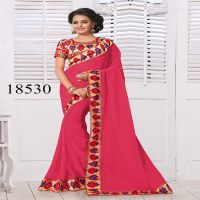 Viva N Diva Pink Colored Georgette Saree.