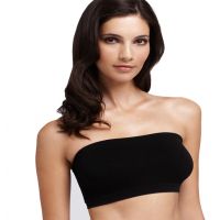 Black Bandeau Tube Bra