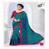 Kangana Light Blue Dupion Silk Saree