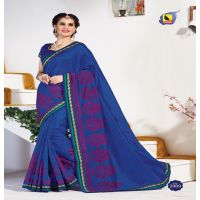 Kangana Blue Dupion Silk Saree