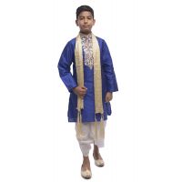 Designer Blue Kids Kurta Dhoti Set