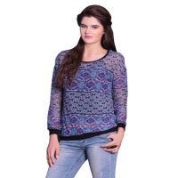 Viva N Diva Blue Colored Georgette Top .