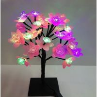SuperDeals 24 LED Multi Colour Rose Flower Mini Tree Light Lamp