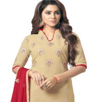 Viva N Diva Beige Colored Cotton Salwar Suit.