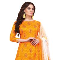 Viva N Diva Mustard Colored Pure Satin Salwar Suit