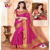 Rudraksha Violet New Fancy Tussar Silk Saree