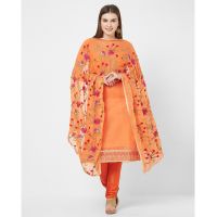 Viva N Diva Orange Colored Chanderi Salwar Suit