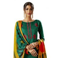 Viva N Diva Dark Green Colored Cotton Print Salwar Suit