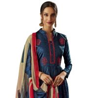Viva N Diva Navy Blue Colored Cotton Print Salwar Suit