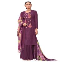 Viva N Diva Dark Purple Colored Muslin Silk Salwar Suit.