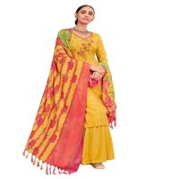 Viva N Diva Yellow Colored Muslin Silk Salwar Suit