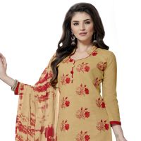 Viva N Diva Beige Colored Chanderi Silk Salwar Suit