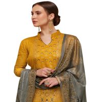 Viva N Diva Yellow Colored Pure Silk Salwar Suit