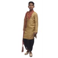 Designer Kids Fawn Kurta Dhoti Set