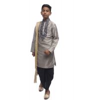 Green Designer Kids Kurta Dhoti Set