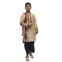 Fawn Designer Kids Kurta Dhoti Set