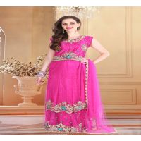 Pazaar Rangoli Hot Magenta Embroided Lehenga Choli