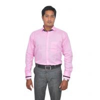 Unicot Pink Plain Solid Shirt