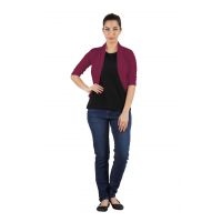 MSS Wings Magenta Viscose High Fashionable Shrug