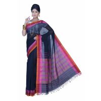 Pazzar Off White &Teal Blue Festival Saree With Matching Blouse Piece