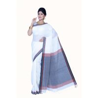 Pazaar Off White Festival Saree With Matching Blouse Piece