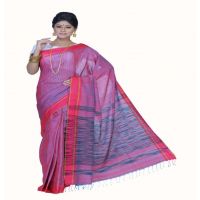 Pazaar Dark Pink Festival Saree With Matching Blouse Piece