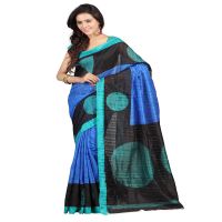 Lookslady Printed Blue Bhagalpuri Saree