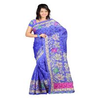 Lookslady Printed Purple jacquard saree