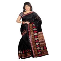 Lookslady Printed Black jacquard saree