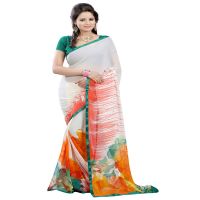 Lookslady Printed Beige Georgette saree