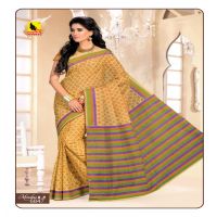 Monalisa Yellow Printed Cotton Saree