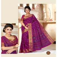 Kajri Light Purple Printed Cotton Saree