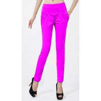 Stylish Light Purple Side Pocket Buttoned Elastic Waist Jegging Size-30,32,34