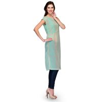 Raas Prêt Casual Sheer Printed Pastel Green Tunic Top