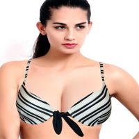 Best Fitting Front Open Stripes Underwired Bra