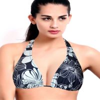 Best Fitting Floral Print Full Coverage Halter Bra