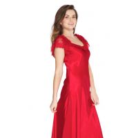 Stylish Satin  Red Nighty For Women