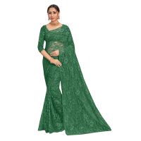 Aasma Green Knitted Women Saree